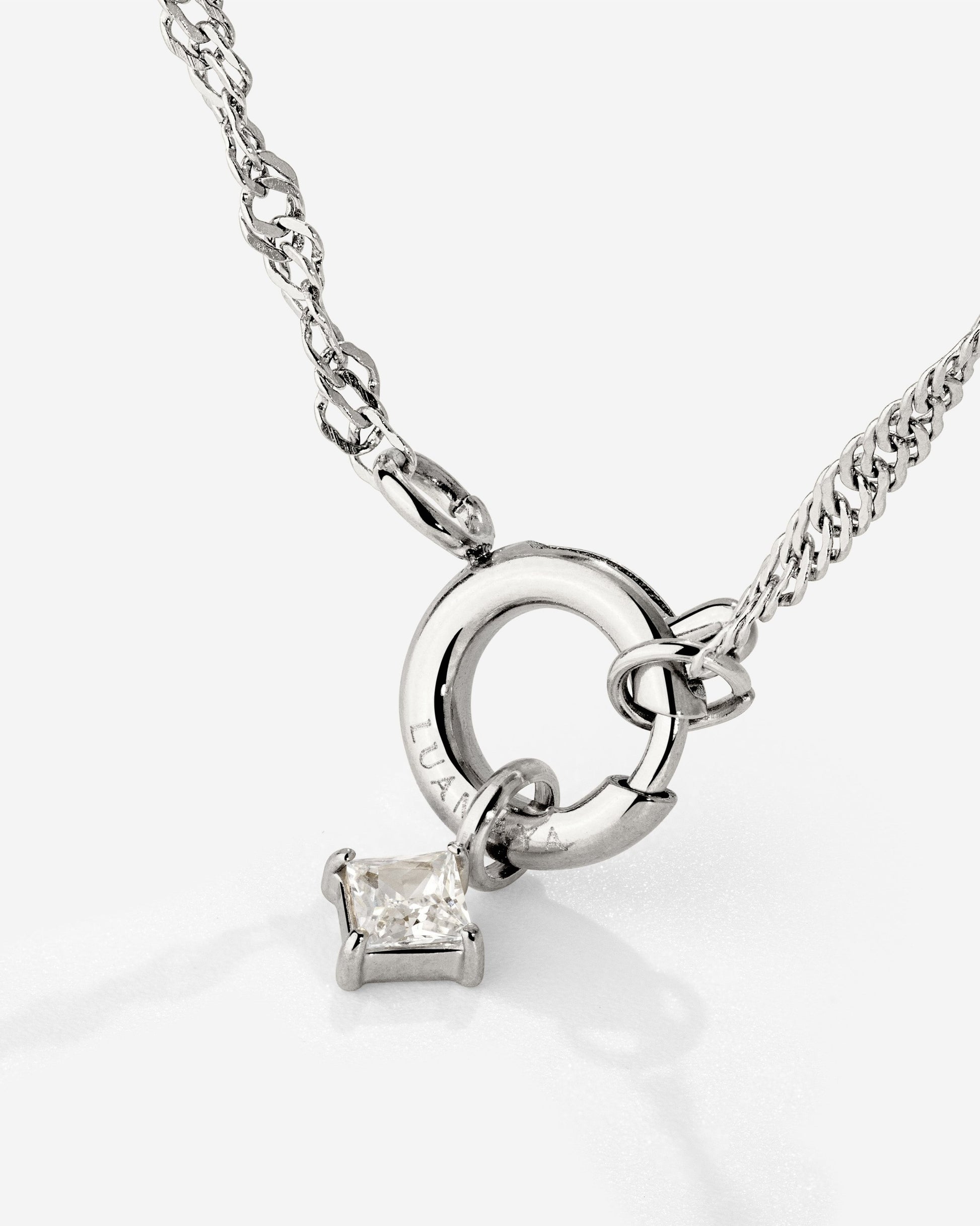 North Star Singapore Chain Necklace Set Silver