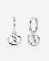 Pretzel Babe Hoop Set Small Silver