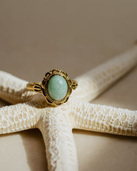 Sea Glass Ring Gold