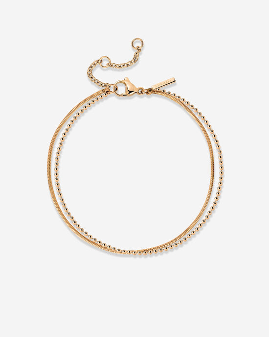 Duo Beads Bracelet Rose Gold