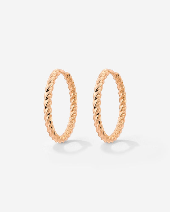 Twisted Hoops Medium Rose Gold