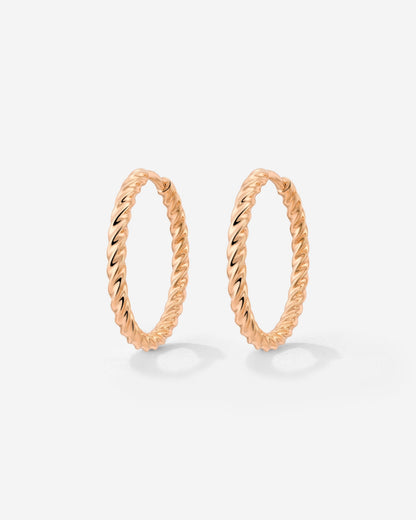 Twisted Hoops Medium Rose Gold