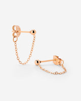 Chained Studs Rose Gold