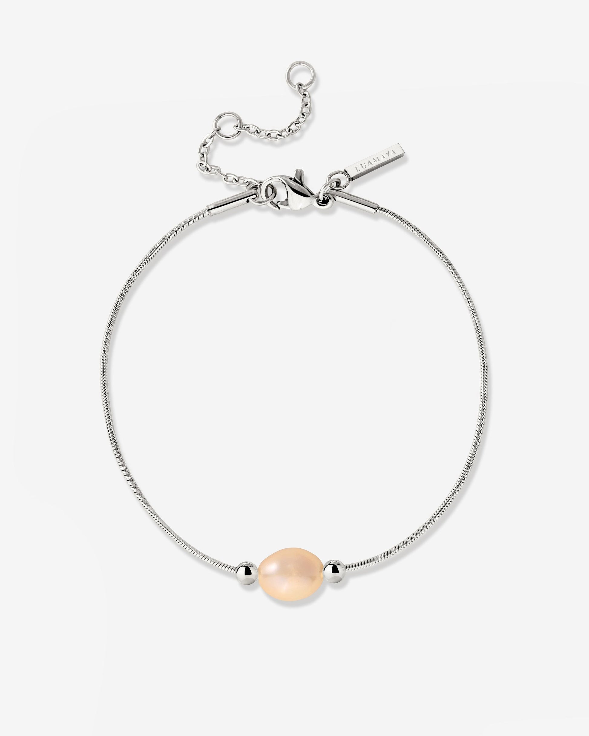 Blush Pearl Bracelet Silver