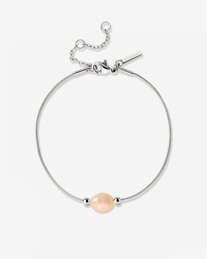 Blush Pearl Bracelet Silver