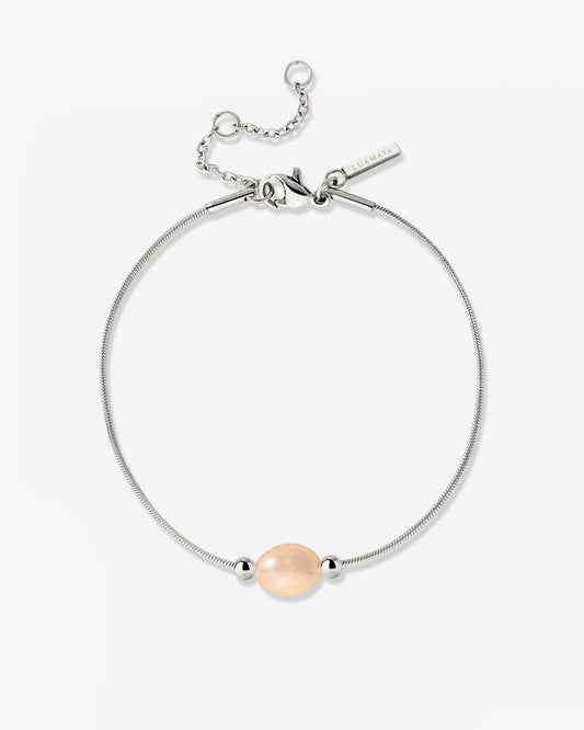 Blush Pearl Bracelet Silver