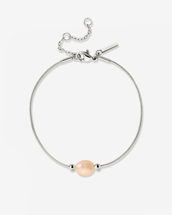 Blush Pearl Bracelet Silver
