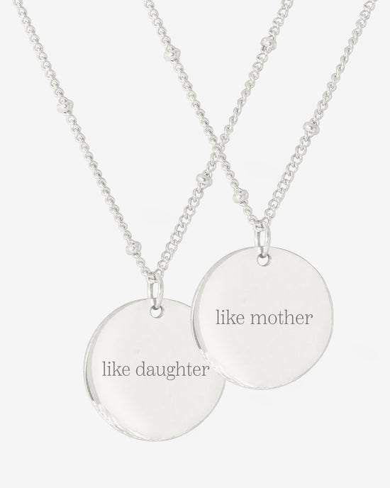 Mother & Daughter Necklace Silver