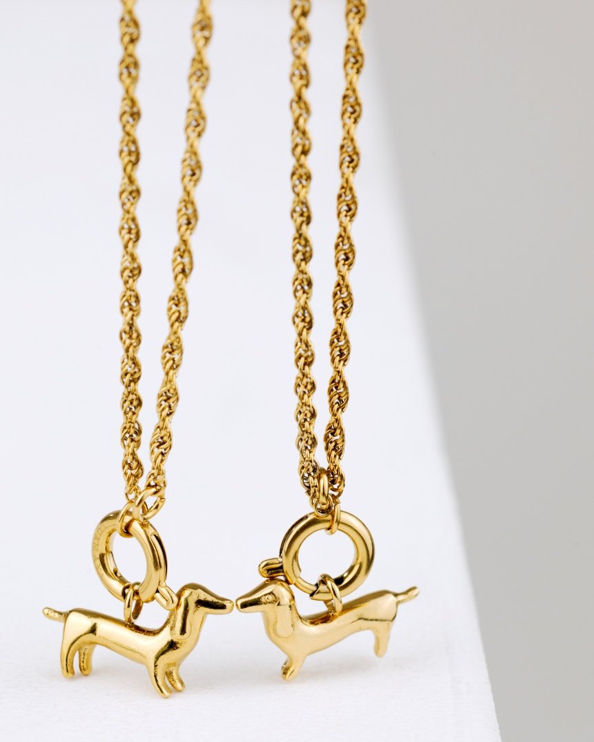 Shorty Rope Chain Necklace Set Silver