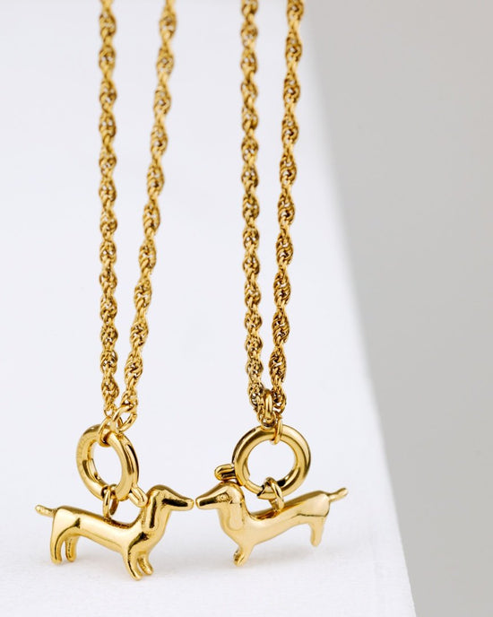 Shorty Rope Chain Necklace Set Silver