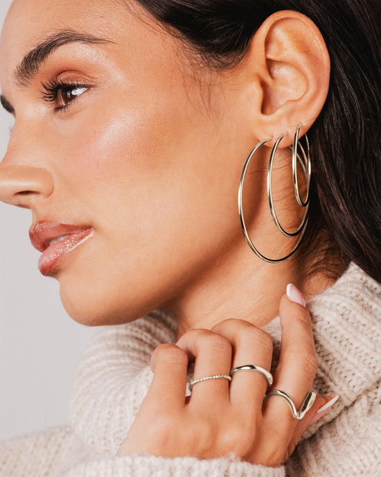 Super Maxi Hoops Silver