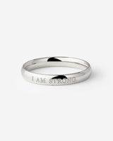 I am strong Ring Silver