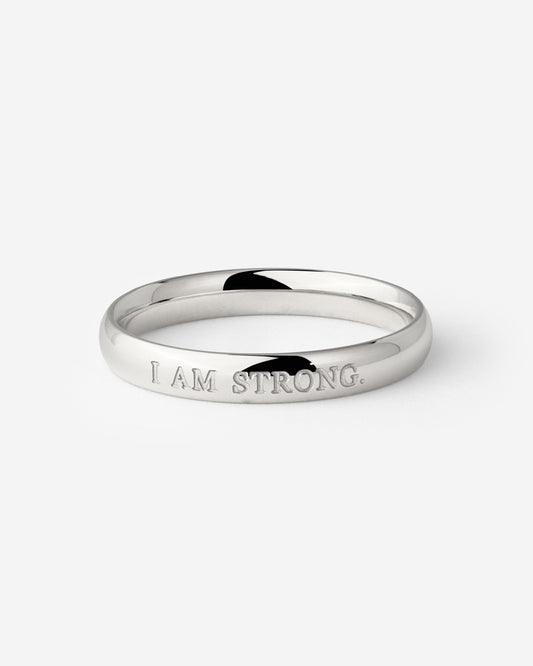 I am strong Ring Silver
