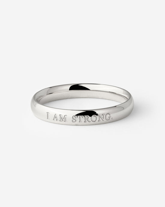 I am strong Ring Silver