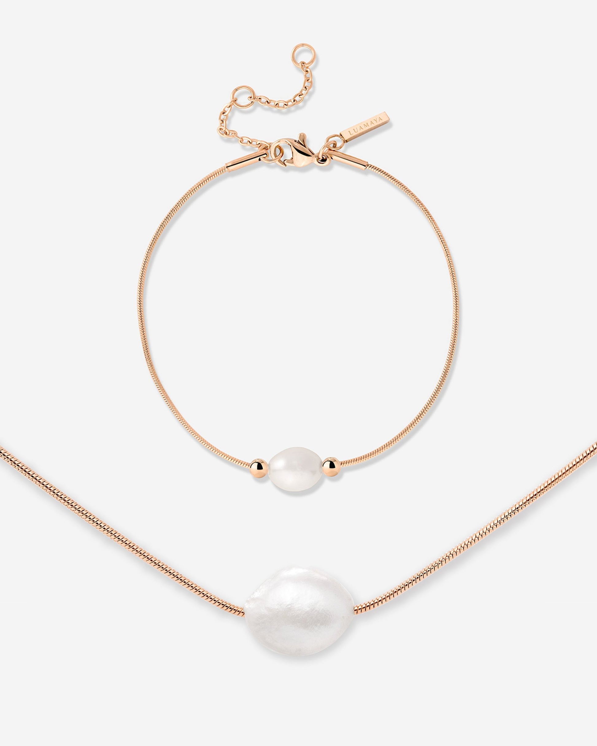 Minimalist Pearl Bundle Rose Gold