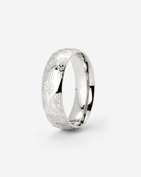 Ammonite Shell Ring Silver
