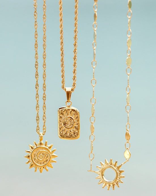 Sunny Swirl Necklace Rose Gold