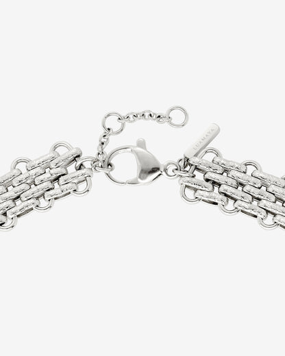 Bold Mesh Necklace Silver