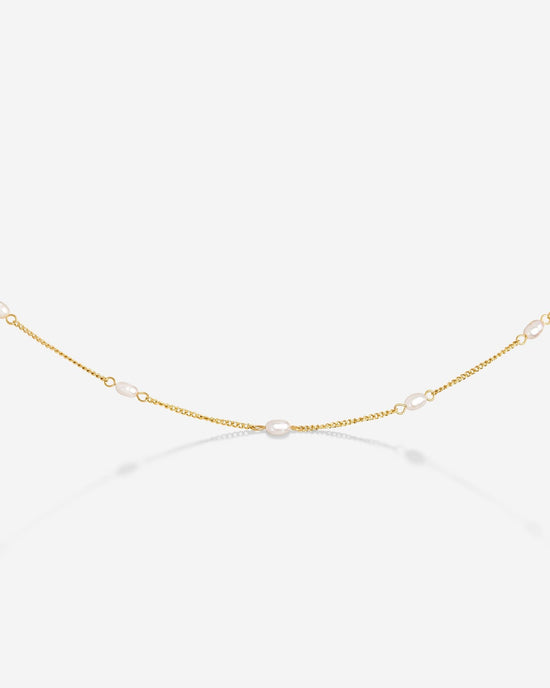 Pearl after Pearl Choker Gold