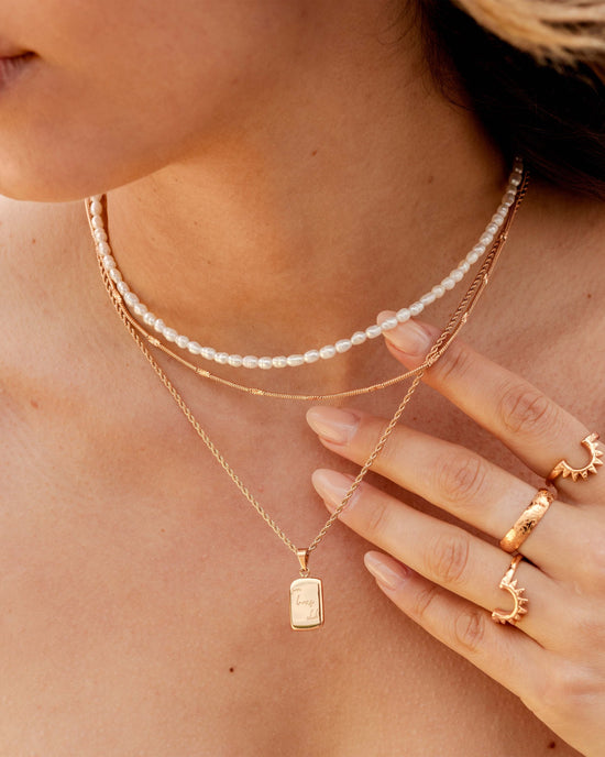 Sun Ray Necklace Rose Gold