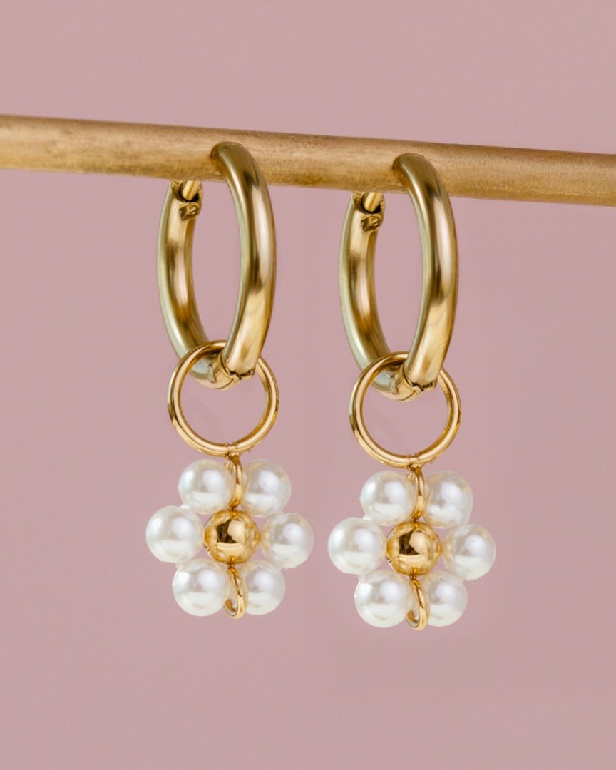 Daisy Hoop Set Small Rose Gold