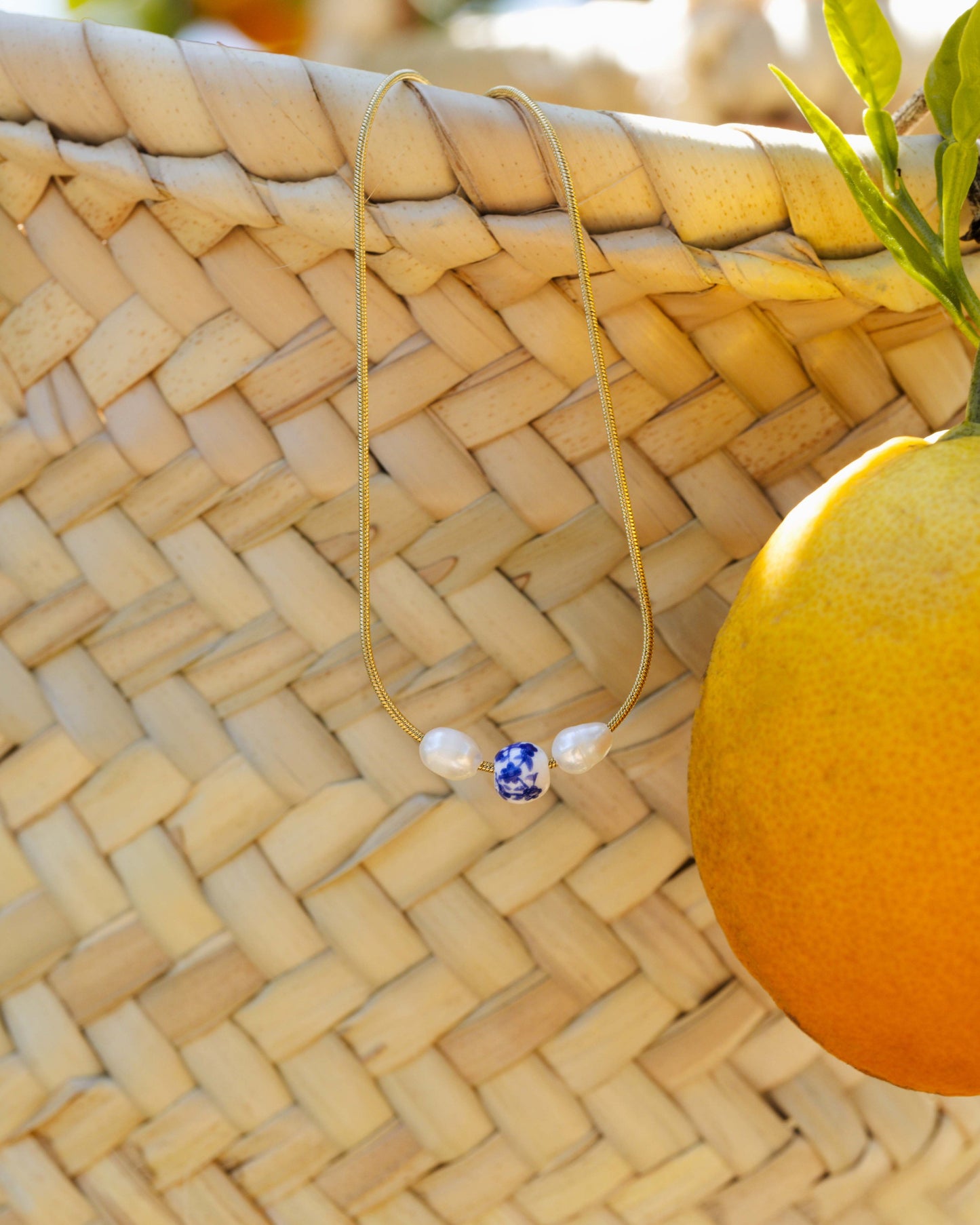 Painted Blue Necklace