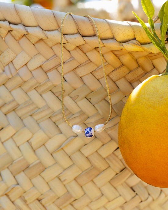 Painted Blue Necklace