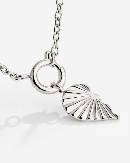 Twin Flame Left Classic Chain Necklace Set Silver