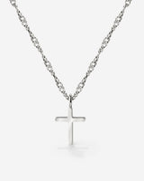 Saints Cross Necklace Silver