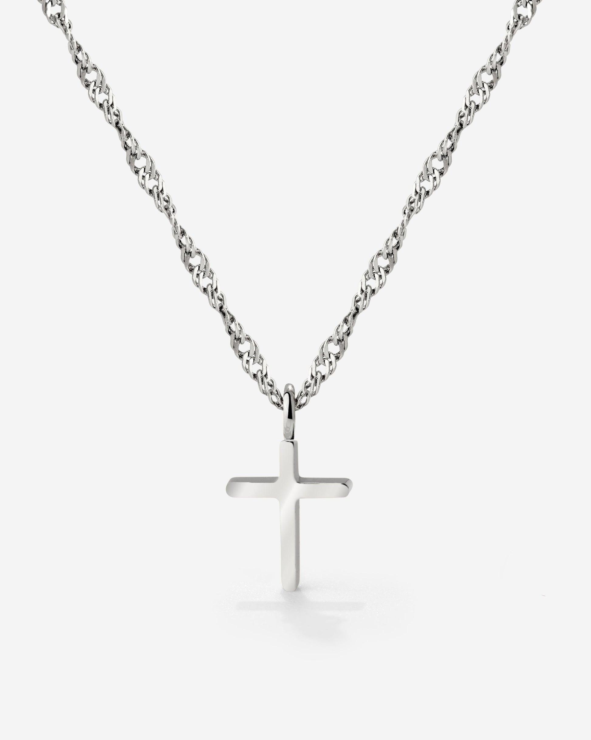 Saints Cross Necklace Silver