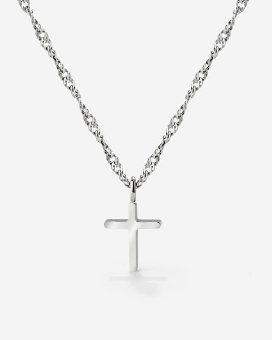 Saints Cross Necklace Silver