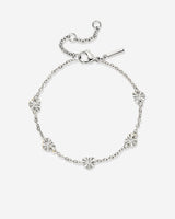 Glass Heart Bracelet Silver