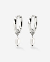 Perla Sola Hoop Set Silver