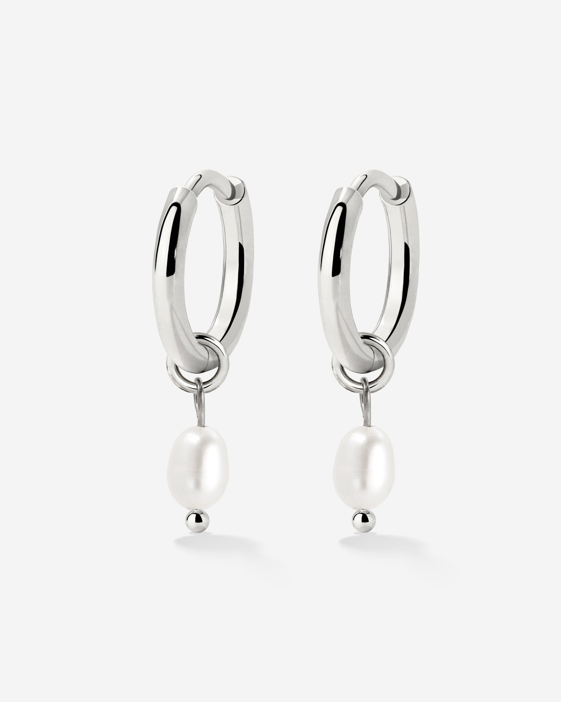 Perla Sola Hoop Set Silver