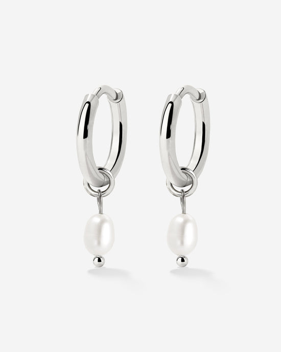 Perla Sola Hoop Set Silver