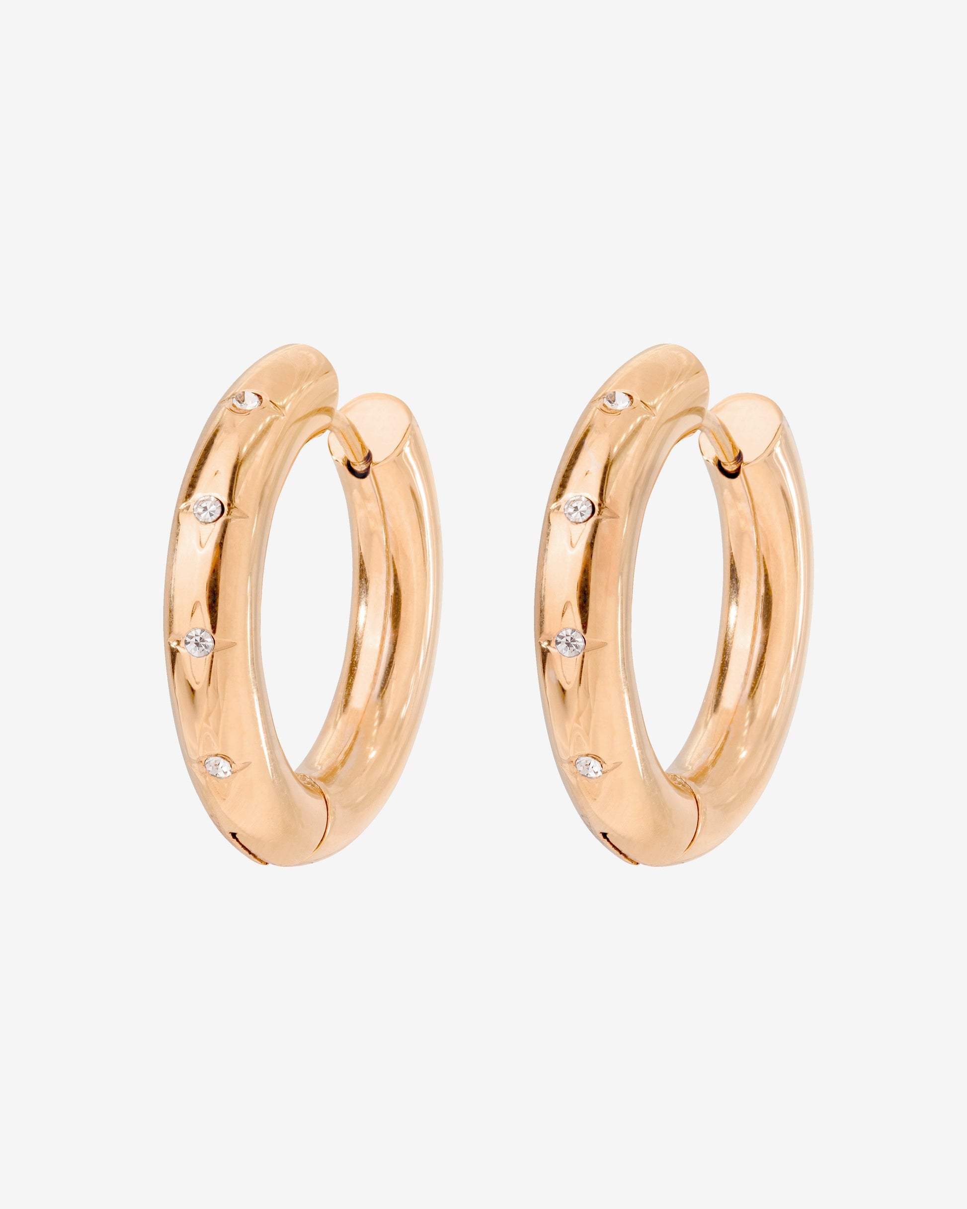 Cute Stargaze Hoops Medium Rose Gold