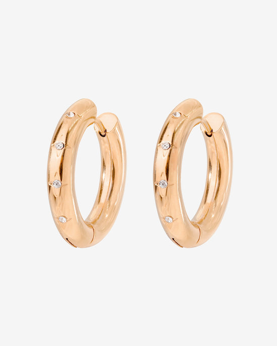 Cute Stargaze Hoops Medium Rose Gold