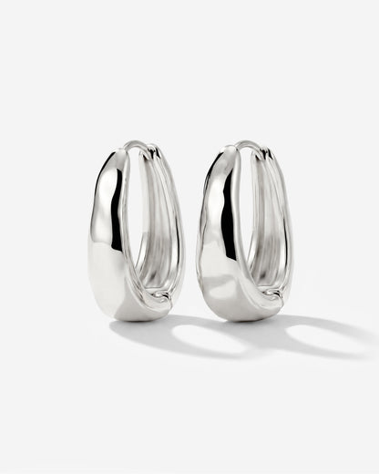 Hammered Seeker Hoops Small