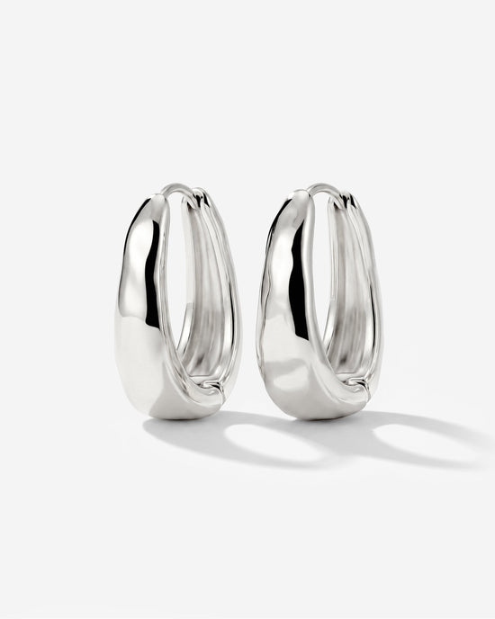 Hammered Seeker Hoops Small