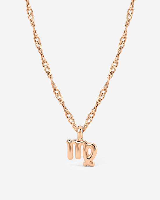 Virgo Bubble Necklace Rose Gold