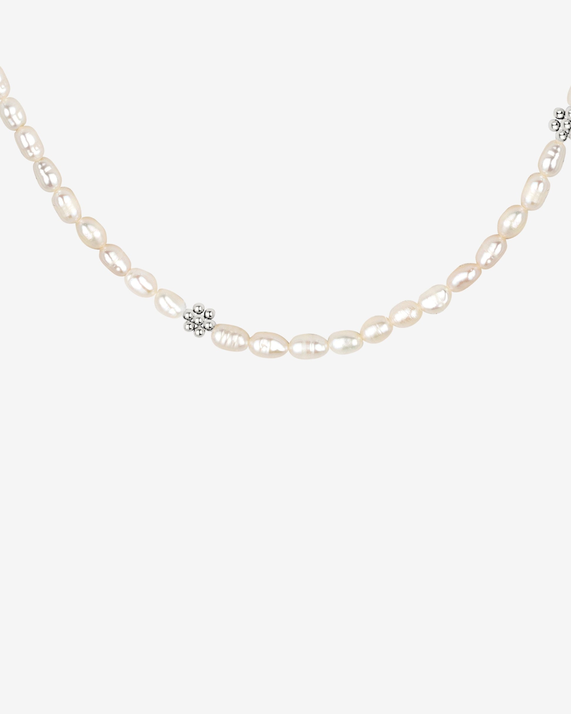 Blossom Pearl Choker Silver