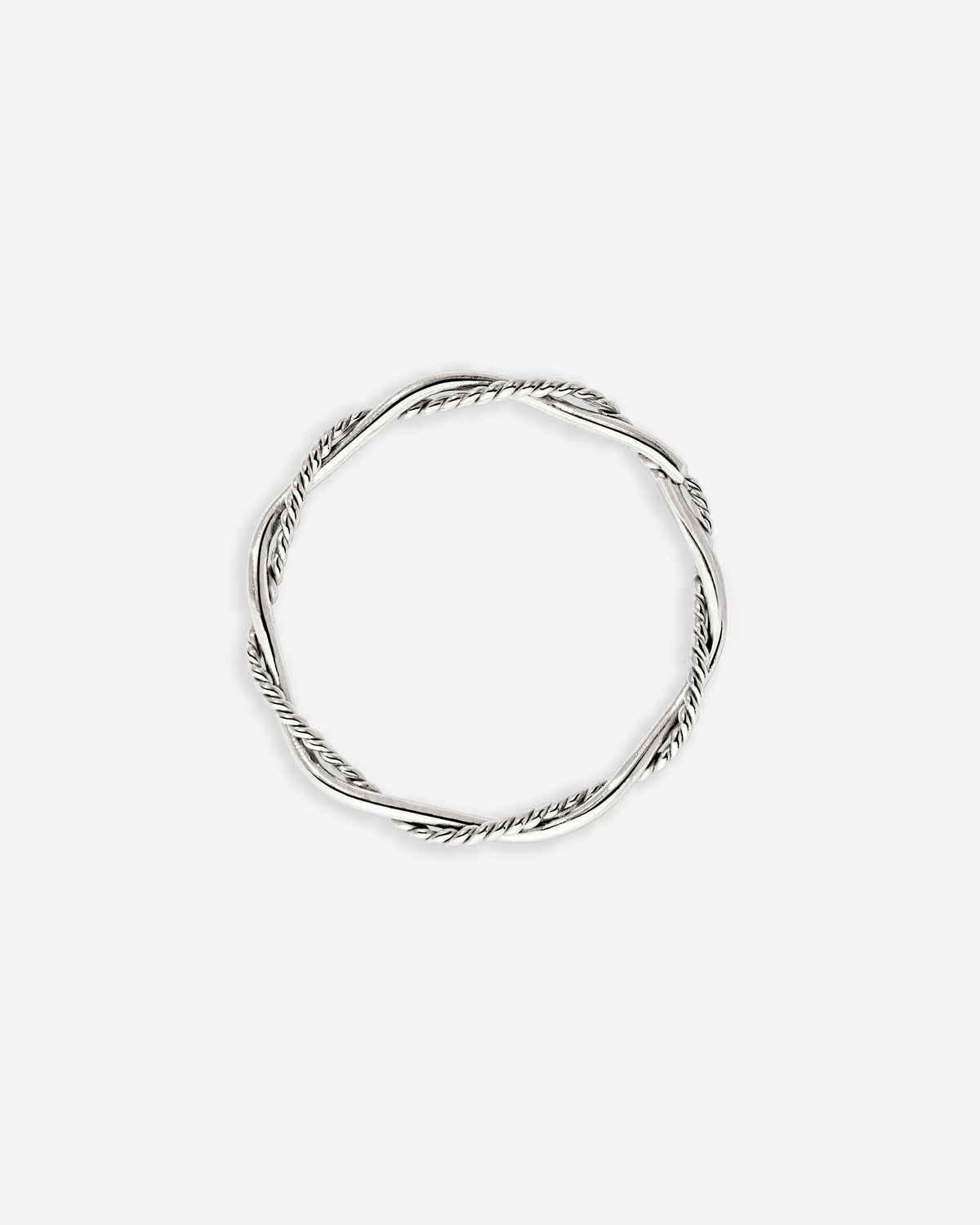 Curly Twist Ring Silver