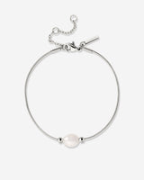 Minimalist Pearl Bracelet Silver