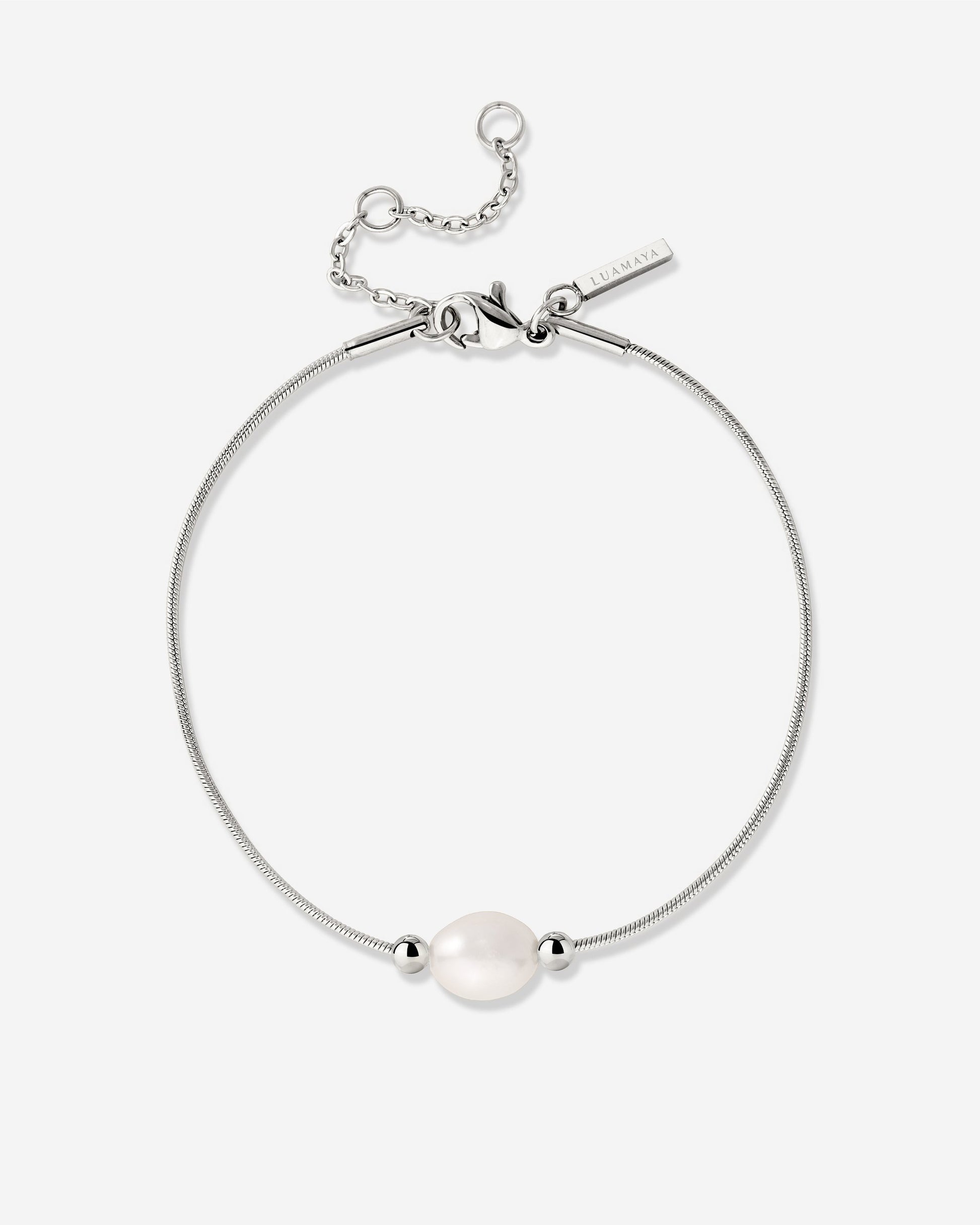Minimalist Pearl Bracelet Silver