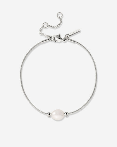 Minimalist Pearl Bracelet Silver