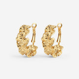 Cute Coral Hoops Gold