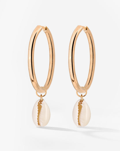 Ocean Whisper Sierra Hoop Set Large Rose Gold
