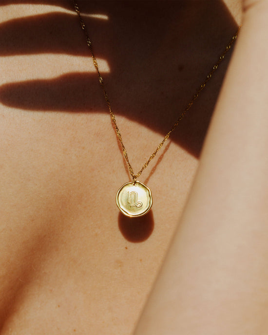 Zodiac Necklace – Capricorn Gold