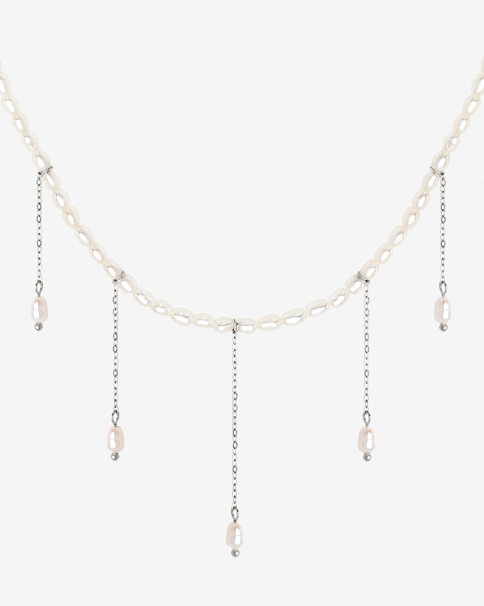 Lolas Love Pearl Power Necklace Silver