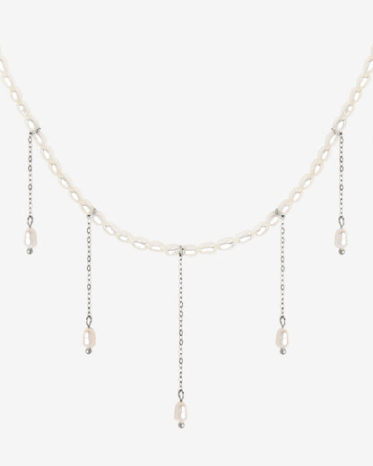 Lolas Love Pearl Power Necklace Silver